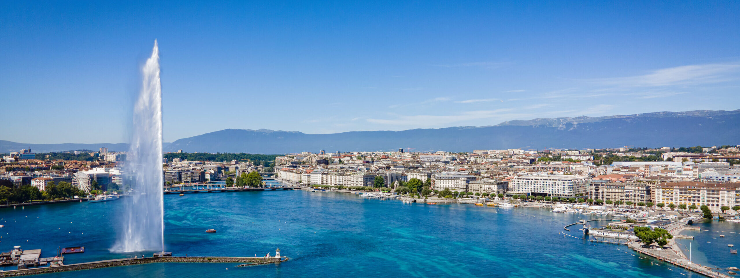 City of Geneva in Switzerland - drone photography